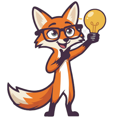 Agent Loop, the mediloop fox mascot, with a bright idea